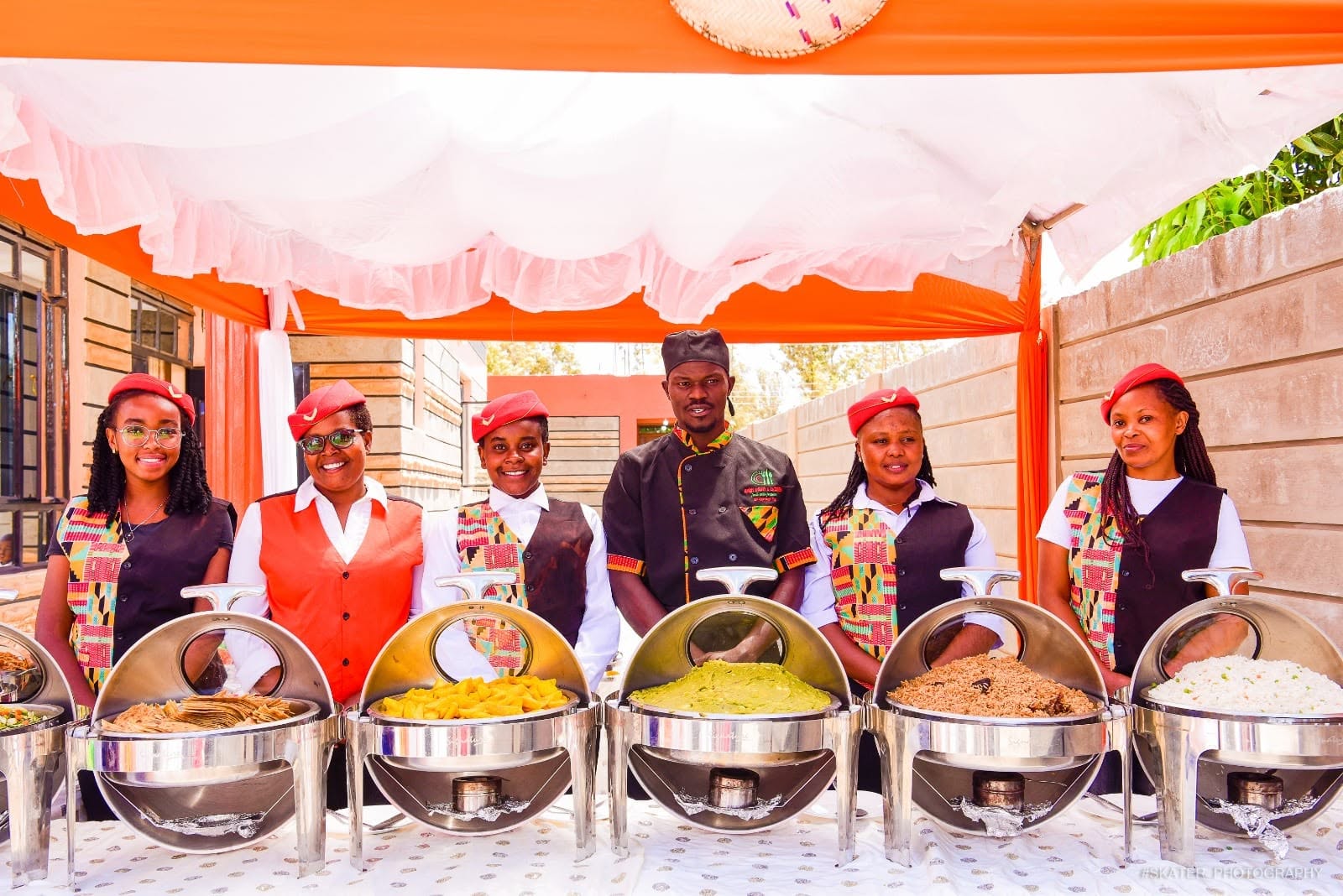Catering buffet spread